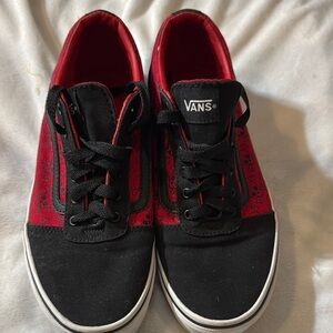 Vans Red and Black Sneakers